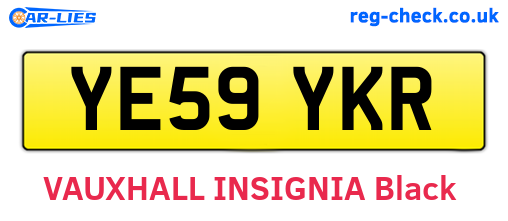 YE59YKR are the vehicle registration plates.