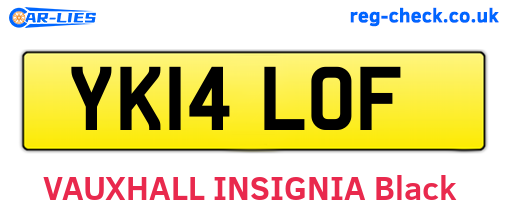 YK14LOF are the vehicle registration plates.