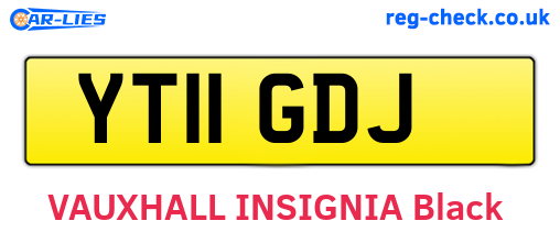 YT11GDJ are the vehicle registration plates.