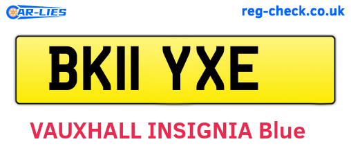 BK11YXE are the vehicle registration plates.