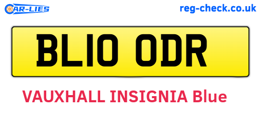 BL10ODR are the vehicle registration plates.