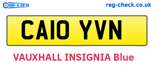 CA10YVN are the vehicle registration plates.
