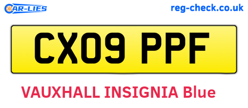 CX09PPF are the vehicle registration plates.
