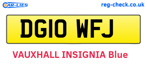 DG10WFJ are the vehicle registration plates.