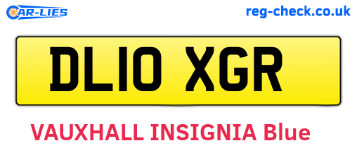 DL10XGR are the vehicle registration plates.