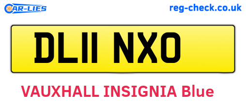 DL11NXO are the vehicle registration plates.