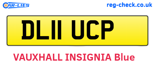 DL11UCP are the vehicle registration plates.