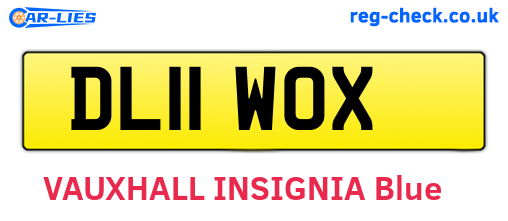 DL11WOX are the vehicle registration plates.