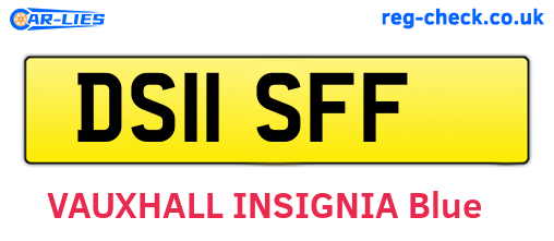 DS11SFF are the vehicle registration plates.