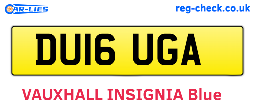 DU16UGA are the vehicle registration plates.