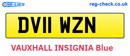 DV11WZN are the vehicle registration plates.