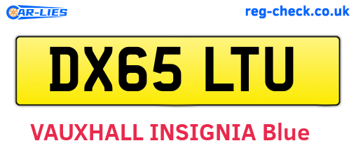 DX65LTU are the vehicle registration plates.