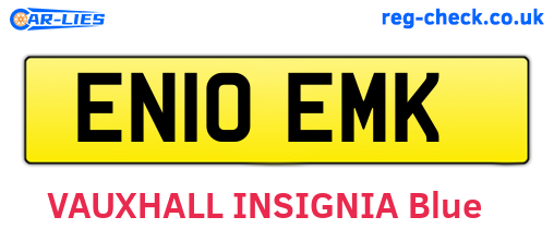 EN10EMK are the vehicle registration plates.