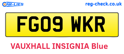 FG09WKR are the vehicle registration plates.