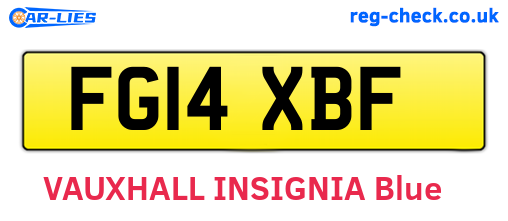 FG14XBF are the vehicle registration plates.