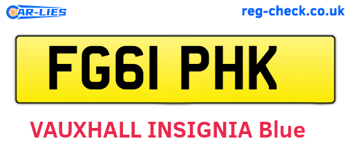 FG61PHK are the vehicle registration plates.