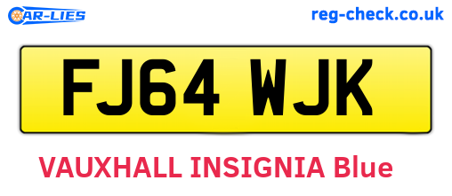 FJ64WJK are the vehicle registration plates.