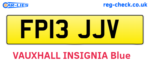 FP13JJV are the vehicle registration plates.