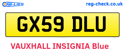 GX59DLU are the vehicle registration plates.