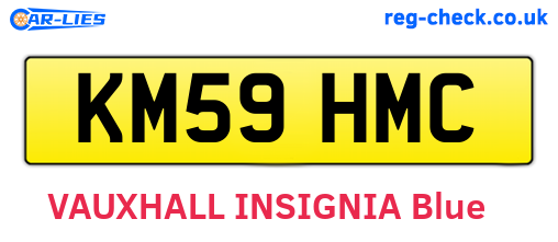 KM59HMC are the vehicle registration plates.