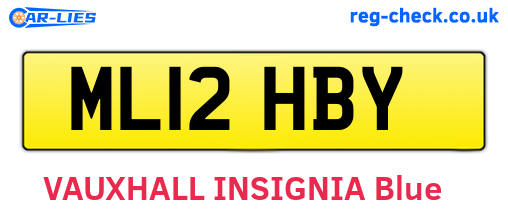 ML12HBY are the vehicle registration plates.