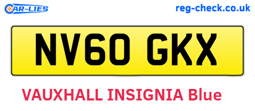 NV60GKX are the vehicle registration plates.