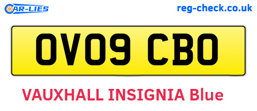 OV09CBO are the vehicle registration plates.