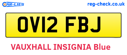 OV12FBJ are the vehicle registration plates.
