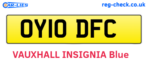 OY10DFC are the vehicle registration plates.