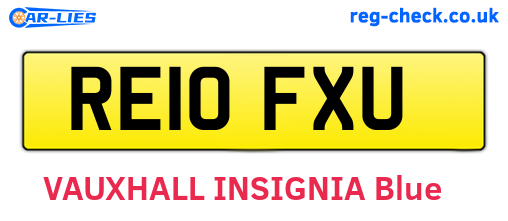RE10FXU are the vehicle registration plates.