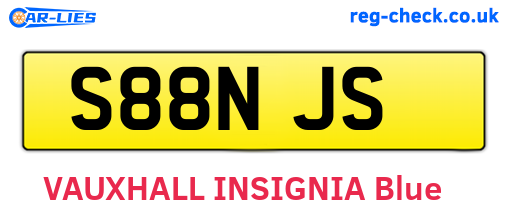 S88NJS are the vehicle registration plates.