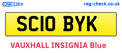 SC10BYK are the vehicle registration plates.