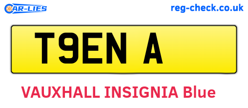 T9ENA are the vehicle registration plates.