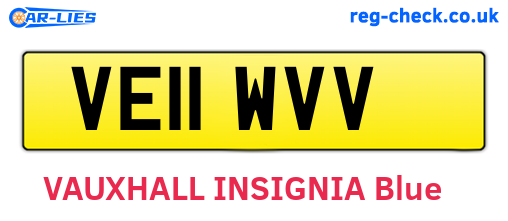 VE11WVV are the vehicle registration plates.