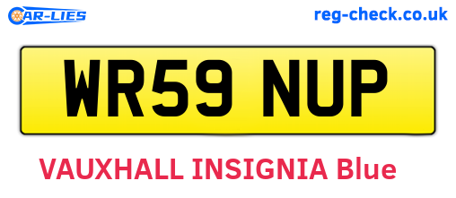 WR59NUP are the vehicle registration plates.