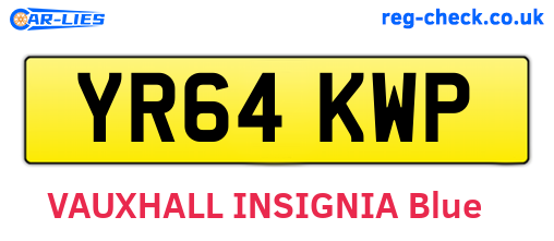 YR64KWP are the vehicle registration plates.