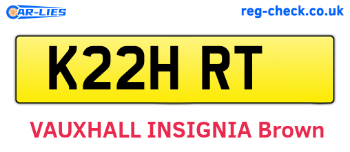K22HRT are the vehicle registration plates.
