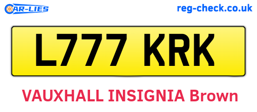 L777KRK are the vehicle registration plates.