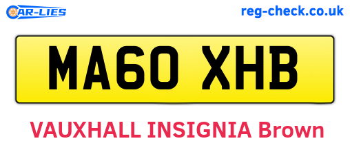 MA60XHB are the vehicle registration plates.