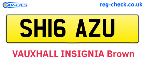 SH16AZU are the vehicle registration plates.