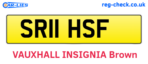 SR11HSF are the vehicle registration plates.