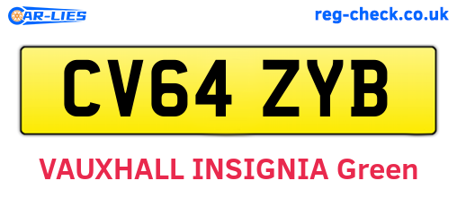 CV64ZYB are the vehicle registration plates.