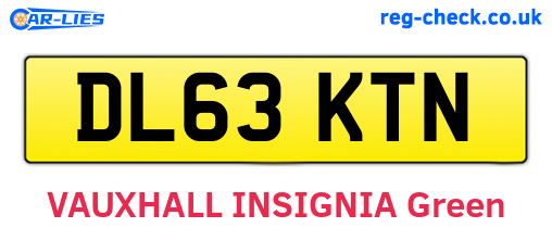 DL63KTN are the vehicle registration plates.