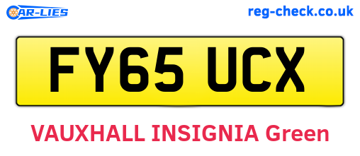 FY65UCX are the vehicle registration plates.