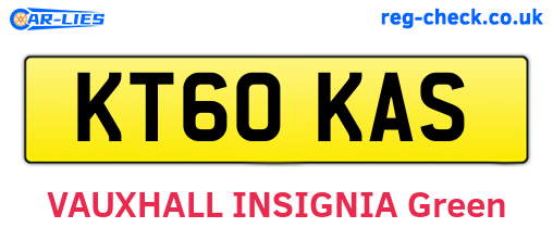 KT60KAS are the vehicle registration plates.