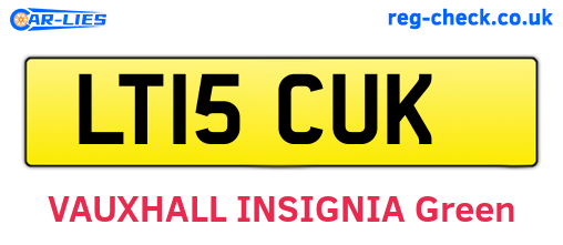LT15CUK are the vehicle registration plates.