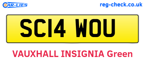 SC14WOU are the vehicle registration plates.