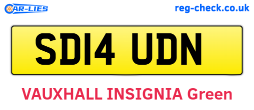 SD14UDN are the vehicle registration plates.