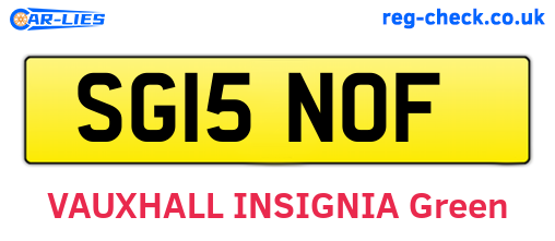 SG15NOF are the vehicle registration plates.