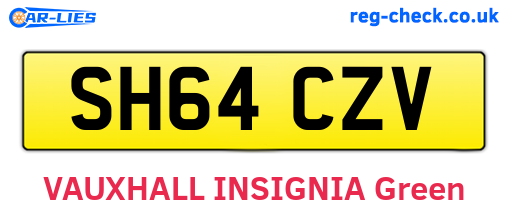 SH64CZV are the vehicle registration plates.